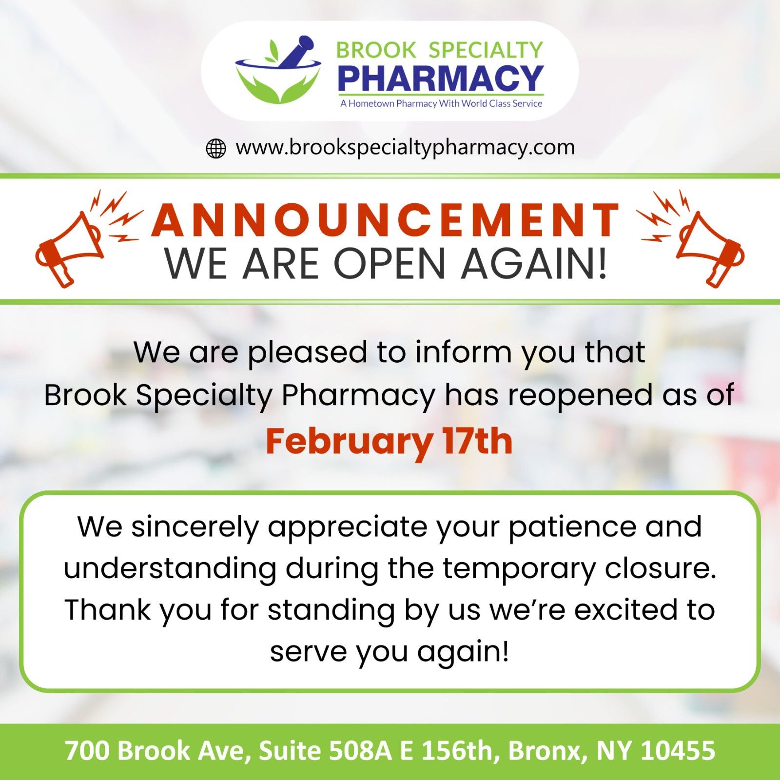 brooks pharmacy notice